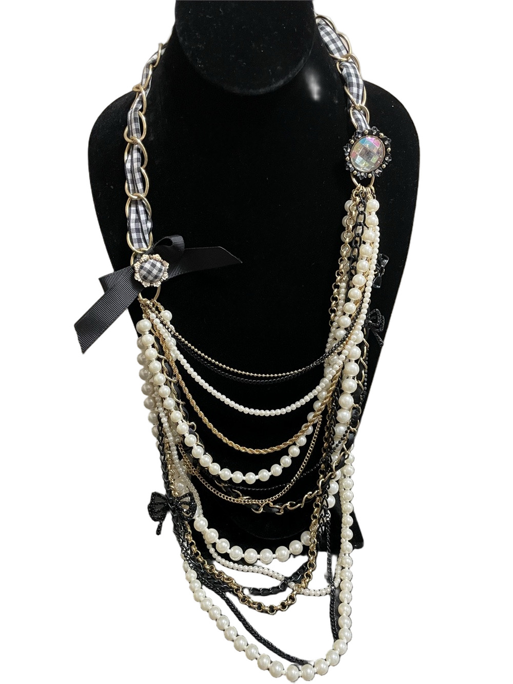 Betsey Johnson βVintage Betseyβ Multi Strand Statement Necklace